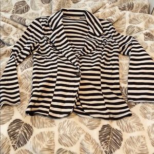 Striped casual blazer